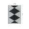 World Rug Gallery Bohemian Stripe Diamond Reversible Recycled Plastic 3' X 5' Black Outdoor Rug 6071BLACK3X5 - alternate 7